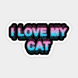 I love my cat Sticker